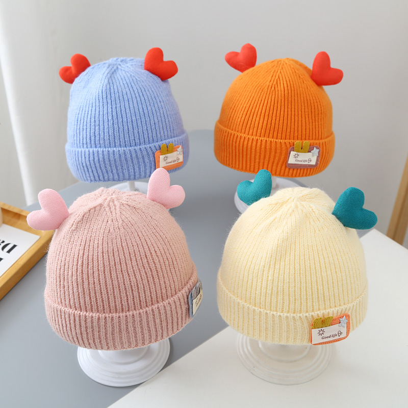 婴儿帽子儿童女宝宝冬季春秋超萌