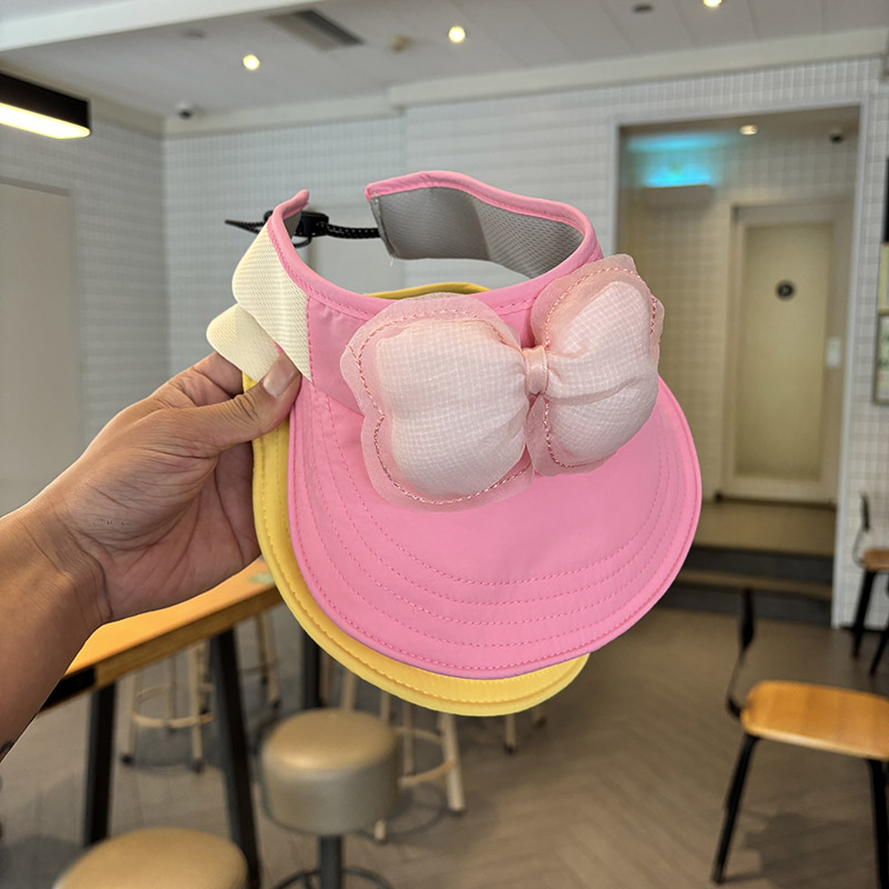儿童帽子夏季薄款大帽檐透气遮阳防晒空顶帽女宝宝出游公主太阳帽