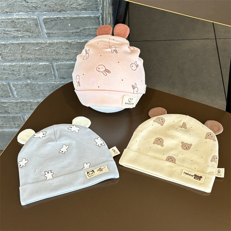 婴幼儿帽子春秋季护耳门胎帽