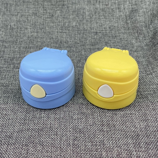 安儿欣 ps 1217真空保温防漏宝宝不锈钢水杯带手柄通用吸管杯外盖