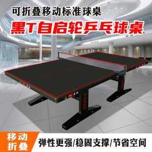 康胜乒乓球桌折叠家用标准尺寸乒乓球台室内可移动兵乓球台桌案子