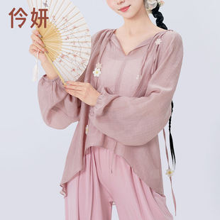 古典舞蹈服女夏季飘逸纱衣外套中国舞练功服现代舞宽松训练服