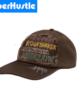 Travis Scott Roofshaker Hat 做旧满印涂鸦 棒球帽 鸭舌帽 帽子