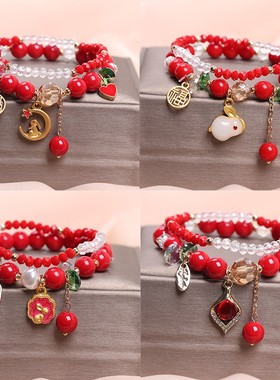 可爱兔子手链本命年女转运