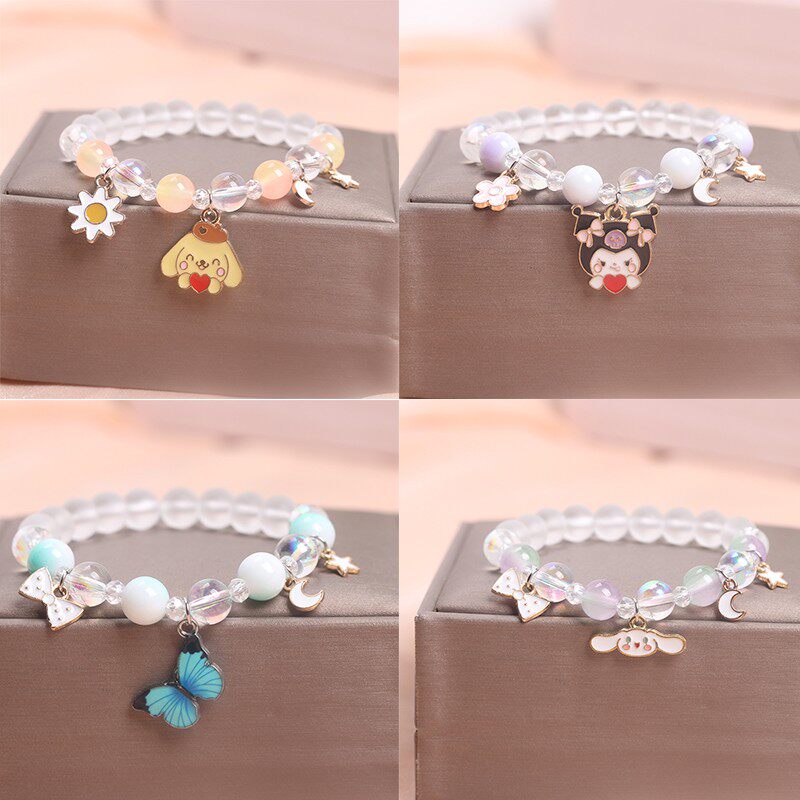 少女心梦幻串珠水晶手饰品送闺蜜可爱儿童手链女公主小学生手串
