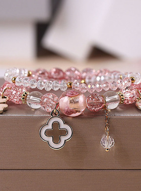 甜美水晶手链女儿童手串