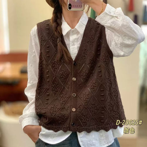 秋冬马甲女文艺复古重工刺绣大码宽松休闲减龄百搭高端开衫上衣潮