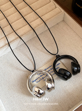 韩国东大门耳夹吊坠项链个性休闲时尚甜酷风锁骨链小众高级感项饰