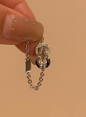 韩国东大门新款链条马蹄扣戒指时尚轻奢气质食指戒个性高级感手饰