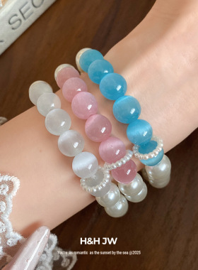 2026韩国新款爆款珍珠串珠手链甜美小清新气质手环小众高级感手饰