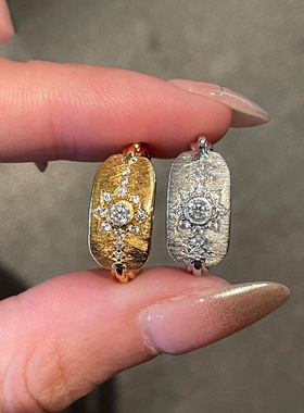 韩国东大门锆石圆形戒指精致时尚高级感食指戒个性轻奢百搭手饰女