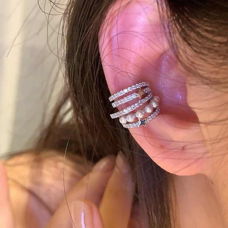 新款锆石珍珠多层无耳洞耳夹时尚气质高级感耳环小众轻奢百搭耳饰,饰品/流行首饰/时尚饰品新,耳夹,淘宝优惠券,粉丝福利购,淘宝优惠卷