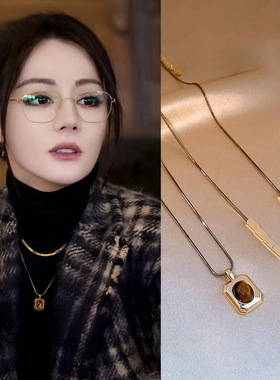 韩国东大门新款吊坠项链复古轻奢高级感锁骨链小众气质百搭饰品女