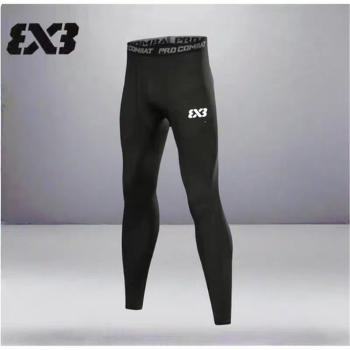3V3篮球紧身裤男七分高弹训练裤装备压缩打底健身跑步速干运动裤