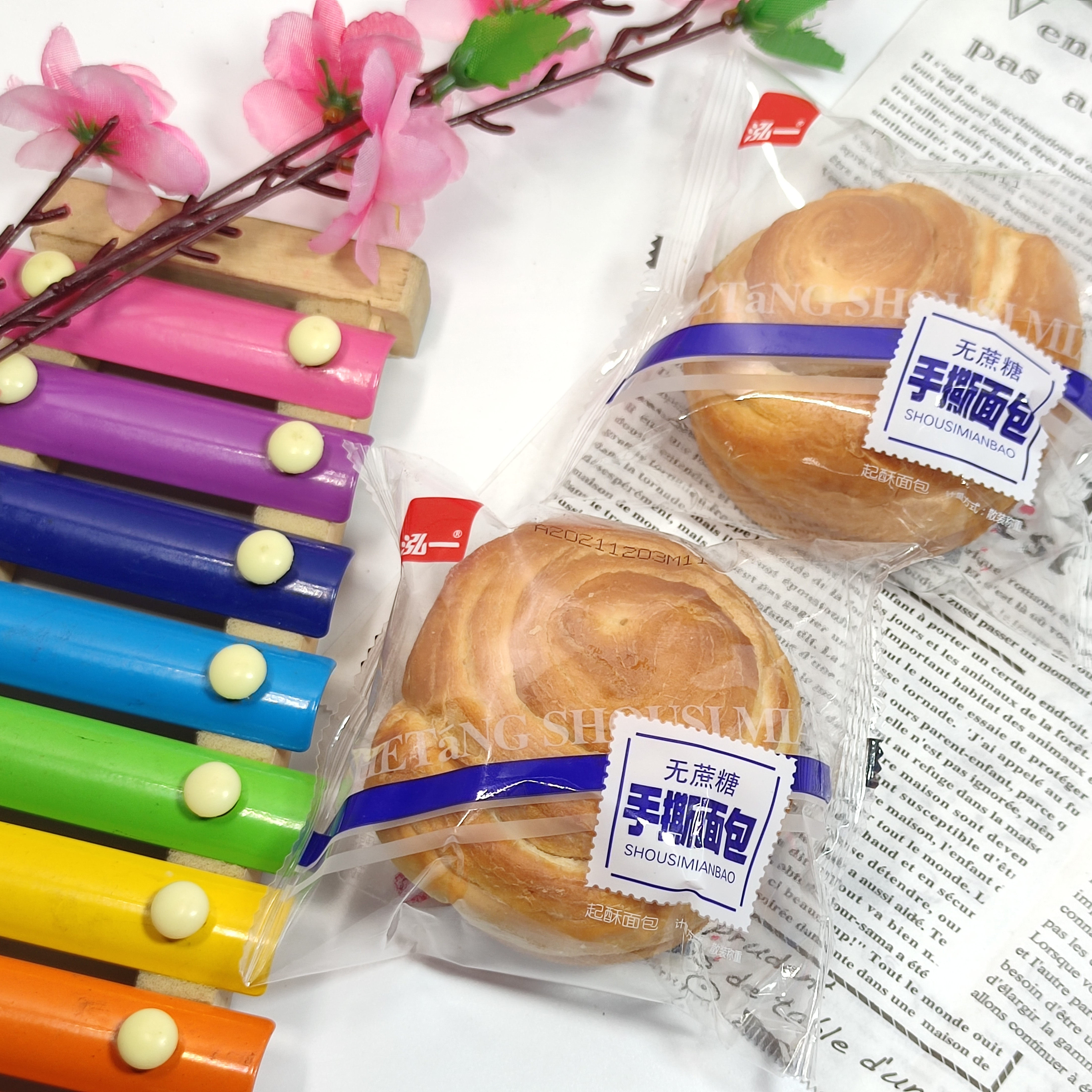 泓一无蔗糖手撕面包营养早餐小麦小饼干饱腹代餐网红零食蛋糕点心