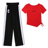 Танцующий спортивный костюм для спортзала, 2022, короткий рукав