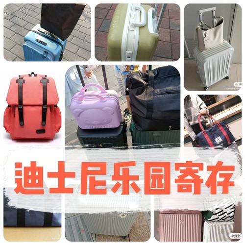 上海迪士尼乐园行李寄存手提袋手提包书包密码箱寄存保存
