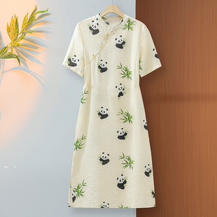 2025年 夏季高档舒香棉绸人造棉汉服连衣裙透气面料新中式国风