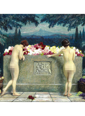 Ved Sarkophagen保罗费舍尔丹麦欧式人物油画客厅装饰画名画画芯