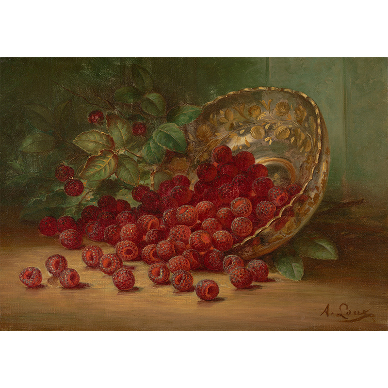 美术馆藏品油画客厅背景墙装饰画风水画 Raspberries, ca.图片