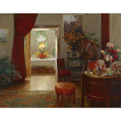 装 with 饰画 Table View Decorated nterior Festively