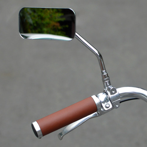 后视镜mirror反光镜金属复古山地车方形自行车22mm管可调节倒车镜