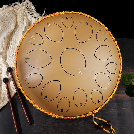 14寸15音空灵鼓忘忧鼓莲花鼓无忧鼓钢舌鼓乐器手鼓包边