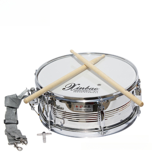 13英寸专业小军鼓乐器正品 高级豪华小队鼓不锈钢鼓腔