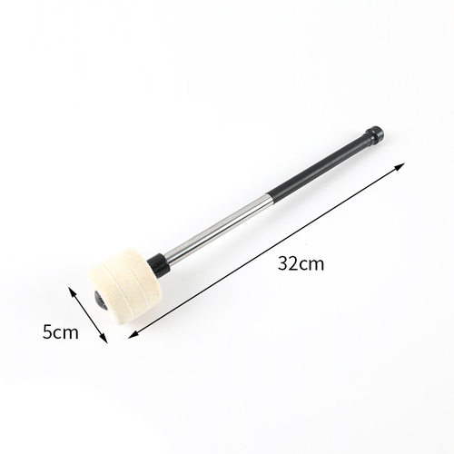 2个32CM大军鼓锤大鼓棒金属杆毛毡头鼓槌打击乐器配件大鼓锤