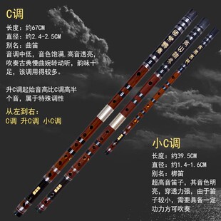 苦竹笛子乐器演奏考级超高音小c调横笛子曲笛C调升C调#C调