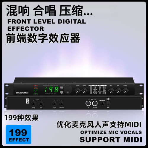 外贸专业级数字多效混响DSP音频处理器均衡器人声前级特效器舞台