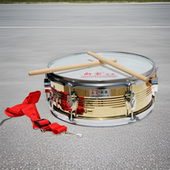 厂家 钛金色小军鼓乐器 优质13英寸不锈钢少先队鼓学生鼓