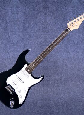 初学电吉他套装单摇钢琴烤漆时尚黑面sq电吉它货到付款特价包邮