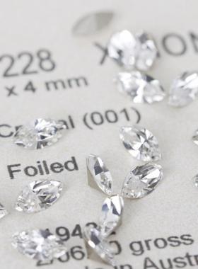 正品施家钻奥地利 4228尖底马眼 指甲饰品钻美甲钻 堆钻水晶 DIY