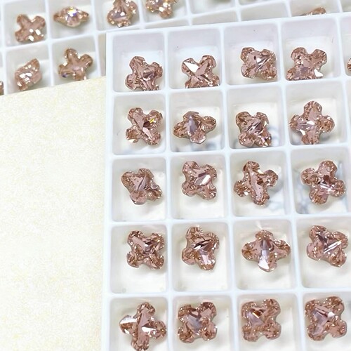正品华子施家水晶十字架尖底钻