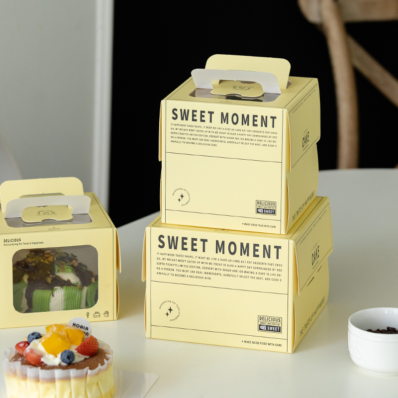 四寸小蛋糕3寸甜品烘焙包装盒