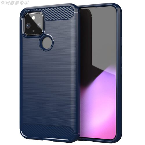 谷歌Pixel5XL碳纤维拉丝手机壳GooglePixel5A加厚硅胶TPU全包防摔