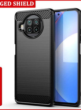 适用小米10i手机壳小米10T Lite/红米note9 Pro 5G通用简约拉丝碳纤维纹防滑防指纹全包边防摔保护套软壳