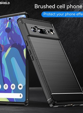 谷歌Pixel6Pro护盾拉丝手机壳GooglePixel6A彩色硅胶全包软TPU套