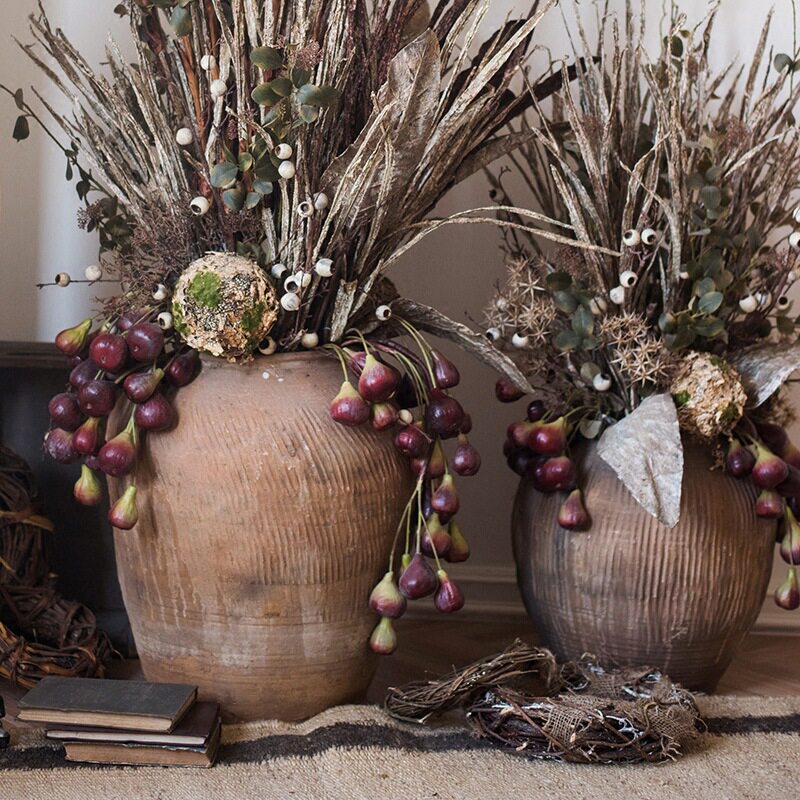 无花果垂枝仿真浆果室内艺术插花装饰品摆件假花拍照道具工艺品花