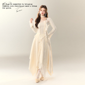 高级感轻奢小众设计款 巨好看 不规则仙女套装 BLUE 山野白茶