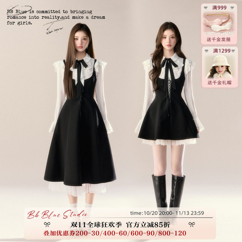 幸子小姐连衣裙套装女
