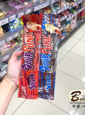 泰国Sour Punk 型仔沙酸条软糖 可乐味 士多啤梨味 怀旧零食