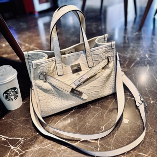 2026年新款真皮托特包欧美时尚头层鳄鱼纹牛皮女包手提单肩腋下包