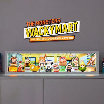 适用泡泡玛特THEMONSTERS LABUBU怪味便利店系列手办盲盒展示盒