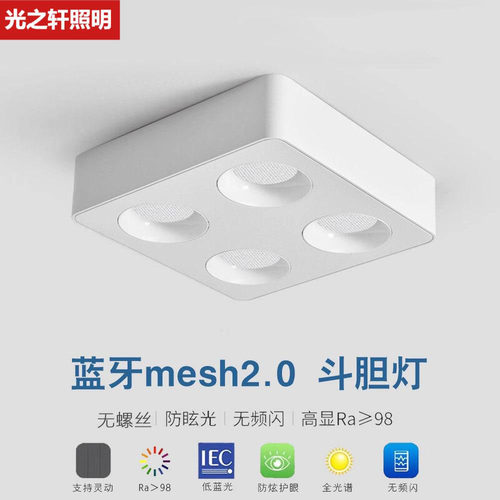 防眩光智能方形四头斗胆灯