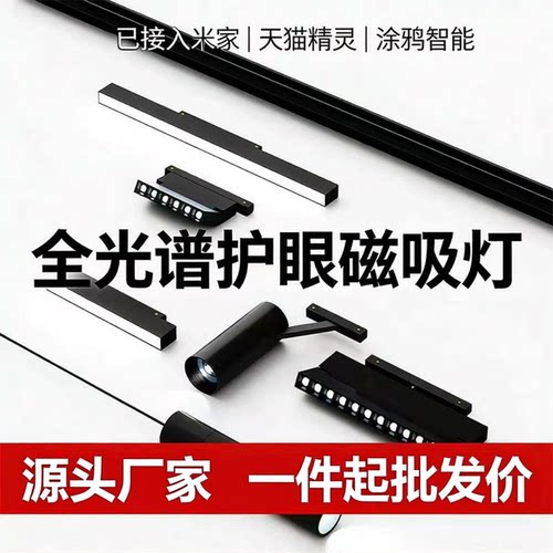 磁吸轨道灯嵌入式无主灯家用套装
