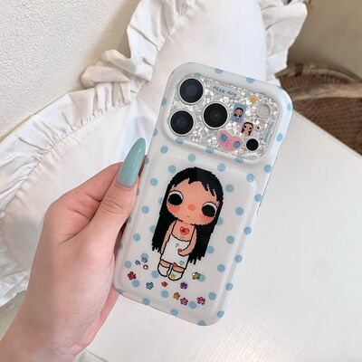 韩系ins波点花朵小玉全包防摔壳