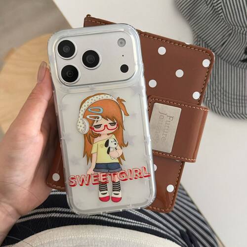 韩系ins透明星星耳机女孩防摔壳
