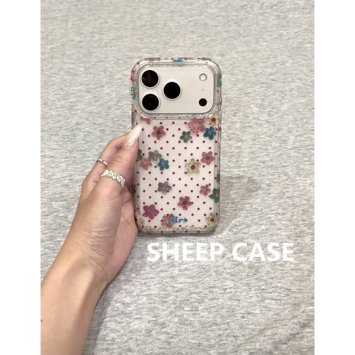 ins透明花朵iPhone全包防摔软壳